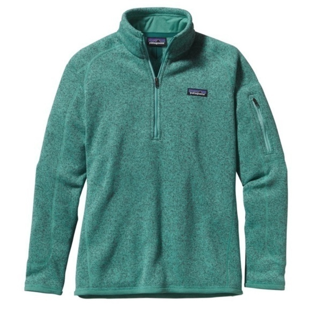 Patagonia Better Sweater 1/4 Zip Fleece Pullover Jacket Blue Green Medium